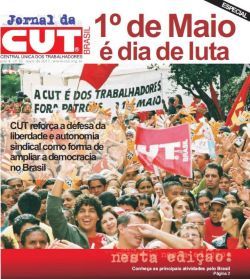Capa do Jornal da CUT de maio